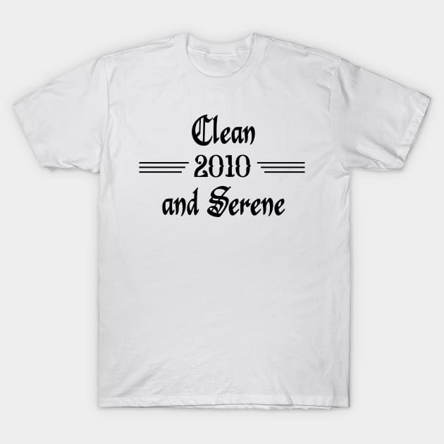 Clean and Serene 2010 T-Shirt by JodyzDesigns